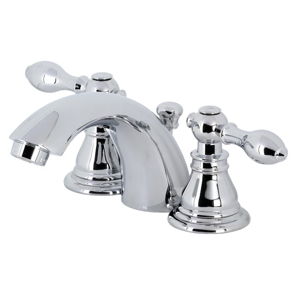 American Classic Mini-Widespread Bathroom Faucet W/Plastic Pop-Up, Chrm